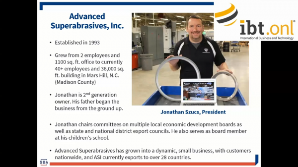 Advanced Superabrasives Inc Webinar, Jonathan Szucs, President